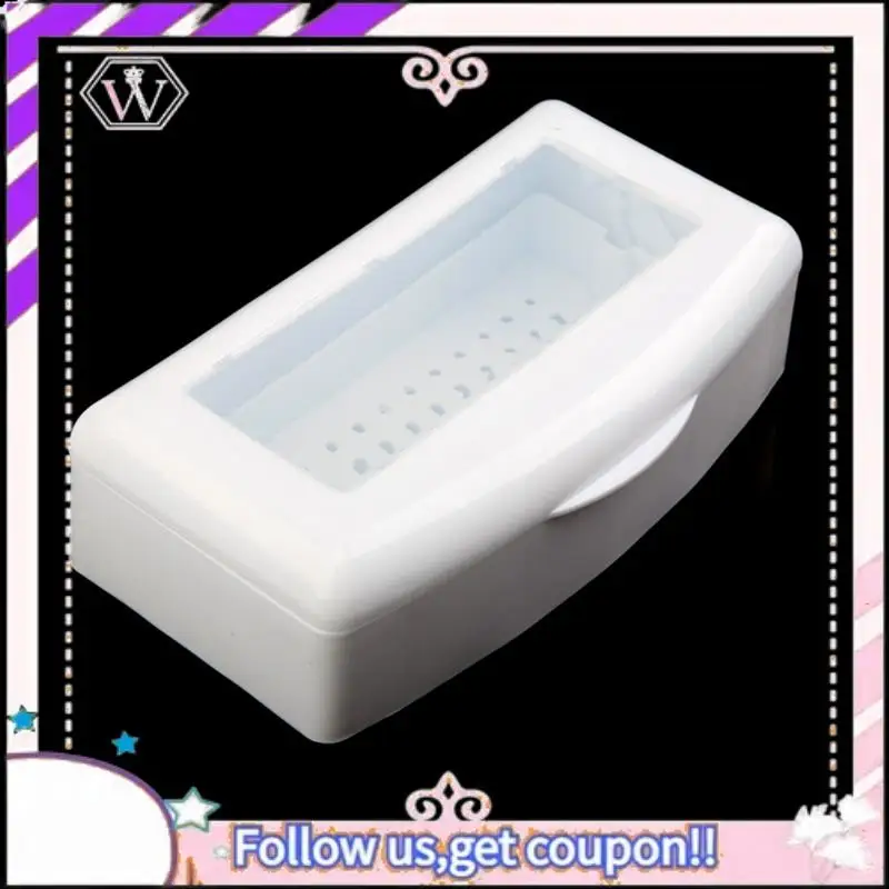 قسط 2 قطعة أداة مانيكير صندوق تعقيم صحية المحمولة الكحول تطهير تصفية تنظيف صندوق تنظيف