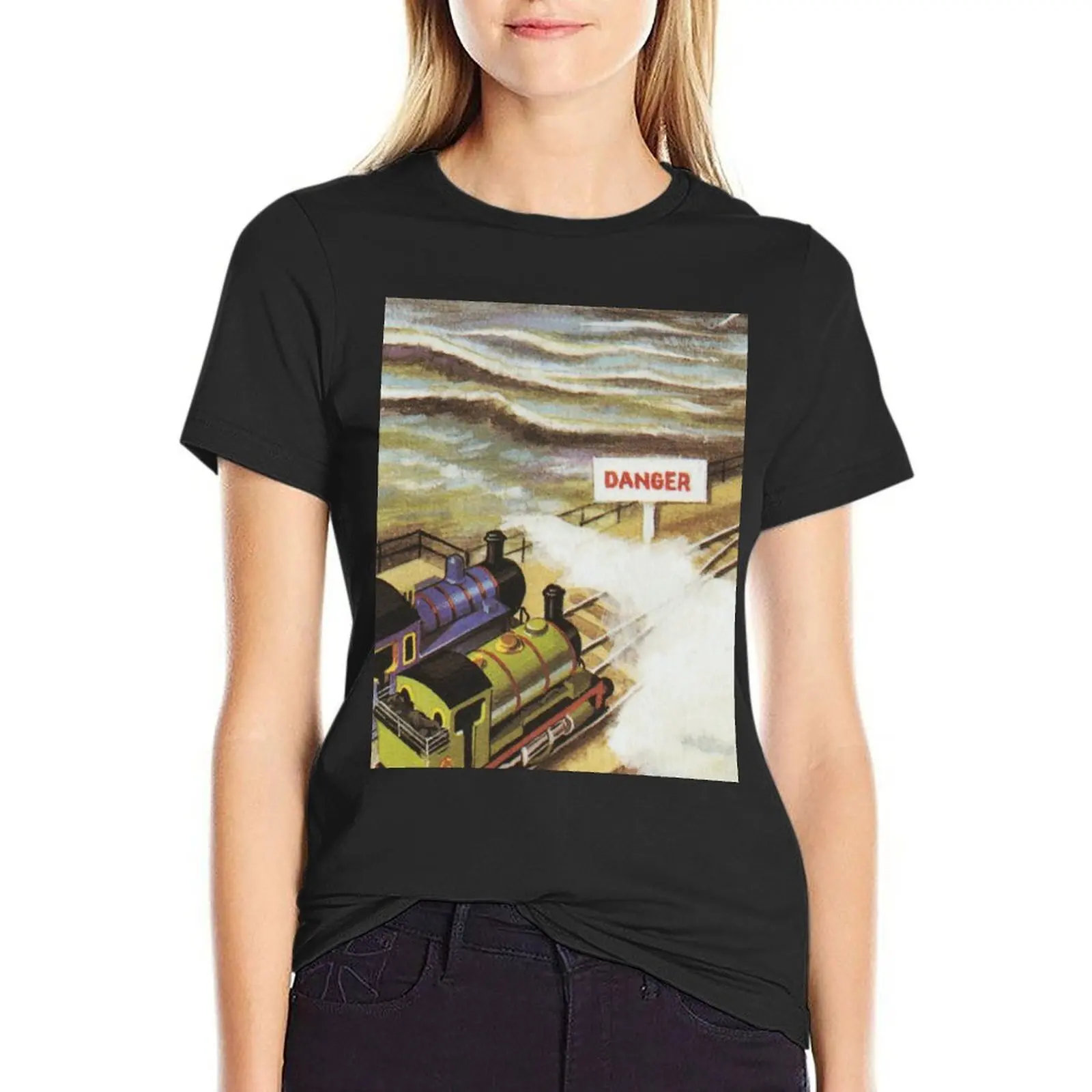 

The Eight Famous Engines: Percy Takes the Plunge from The Railway Series T-Shirt graphics funnys t-shirts for Women loose fit