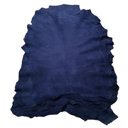 0.6/1mm Navy Blue Cashmere, Top Layer Leather. Real Leather Fabric. Handmade DIY For Inside. Whole Sheepskin