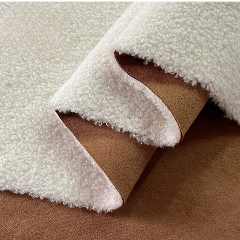 

50x150cm Thickened Suede Composite Lamb Wool Fabric Winter Warm Coat Motorcycle Clothing Windbreaker Fashion Sewing Cloth