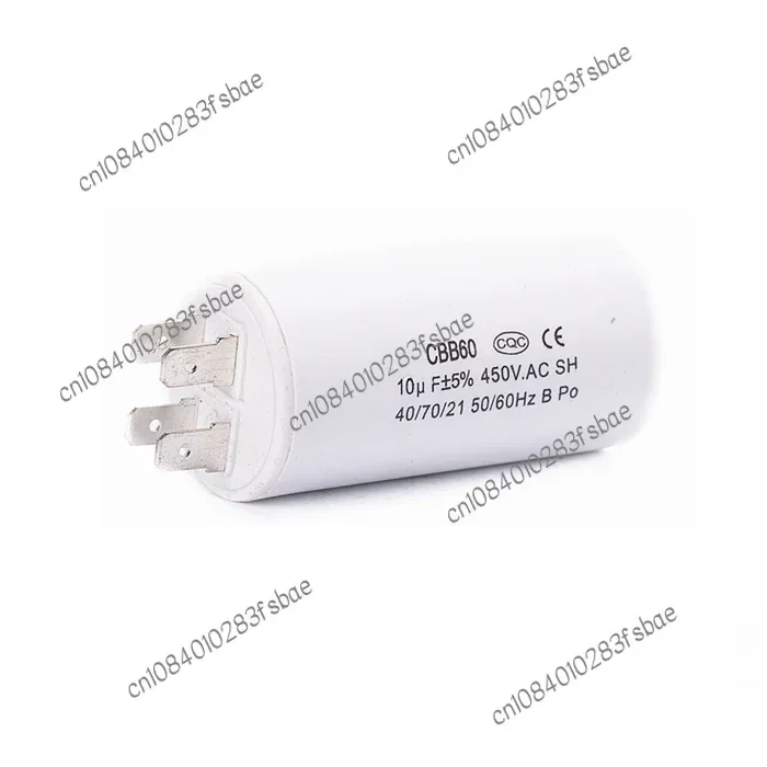 Water Pump Capacitor 220V Cbb60 Four-Insert Motor Special Metal Film Patch Capacitor 10UF 450V