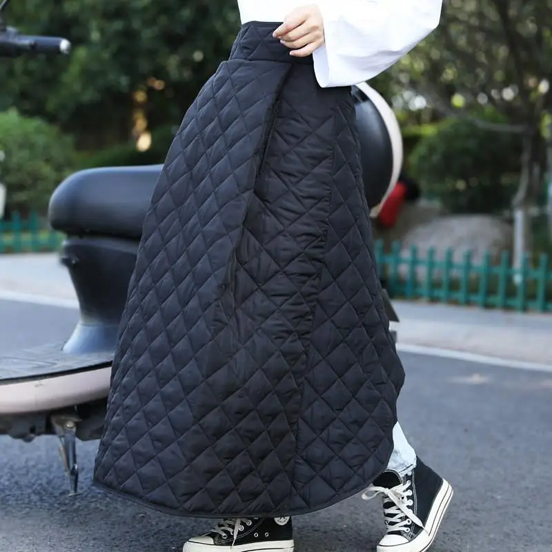 2026-新しいオートバイレインコート肥厚フリース暖かい防水防風女性用保護脚カバー冬防寒