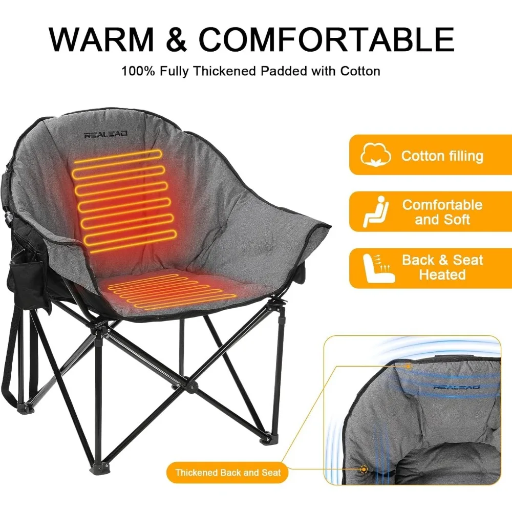كرسي خارجي فاخر كبير الحجم مع حشوة سميكة وتدفئة مزدوجة لعشاق الرياضة #5