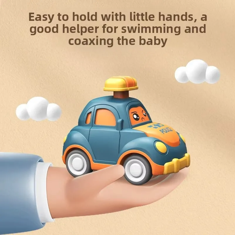 รถของเล่นการ์ตูนขนาดเล็ก กดแล้ววิ่ง รถแรงเฉื่อยดึงหลัง ของเล่นเสริมพัฒนาการเด็กเล็กแบบมอนเตสซอรี่