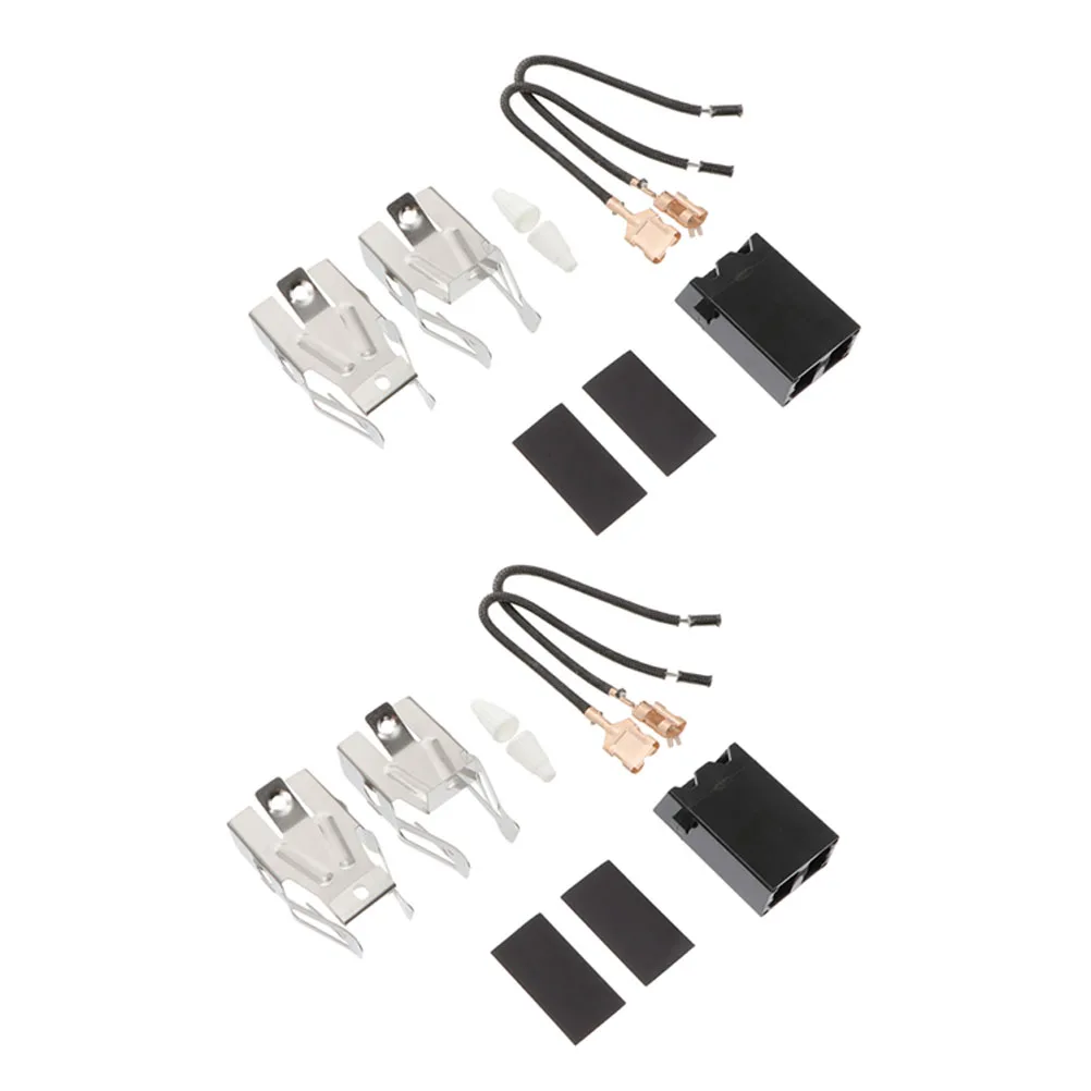 

2 Sets Range Burner Receptacle Kit Stove Accessories Electric Furnace Element Terminals Oven Plug Socket Replacement Durable