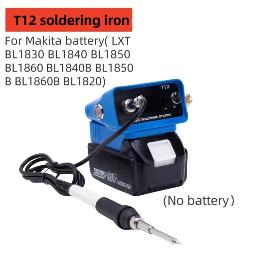 

Battery Welding Station For MAKITA 18V Lithium Battery T12 Soldering Station Electronic Soldering Iron Tip (Not include battery)