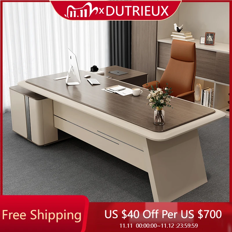 

Filing Cabinets Boss Desk Storage Design Vintage Light Luxury High Quality High Quality Reception Mesa Escritorio Furniture