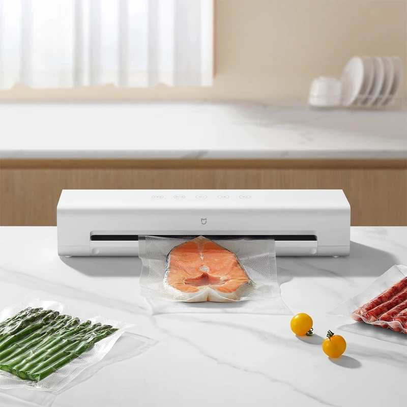 Xiaomi Mijia Vacuum Sealers Machine 220V with Free 10pcs Vacuum Bags for Kitchen Household Food Vacuum Sealer Packaging Machine