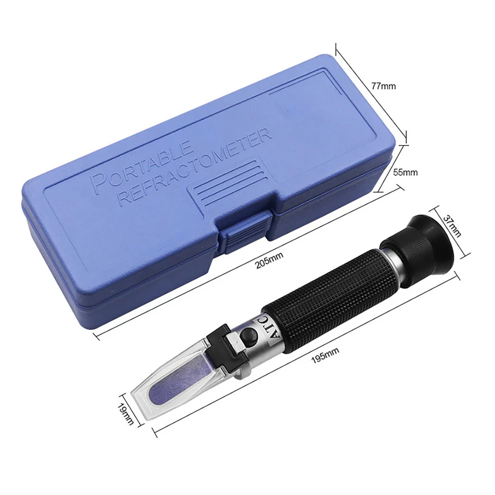 

Refractometer Metal H held 0 100 Seawater Measuring Instrument ATC Refractometers Portable Accurate No Required