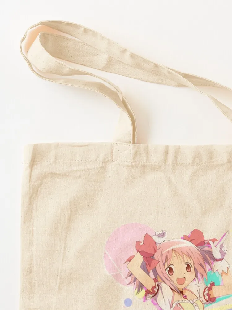 Madoka magica-ecoキャンバストートバッグ女性用、ハンドバッグ、トートバッグ