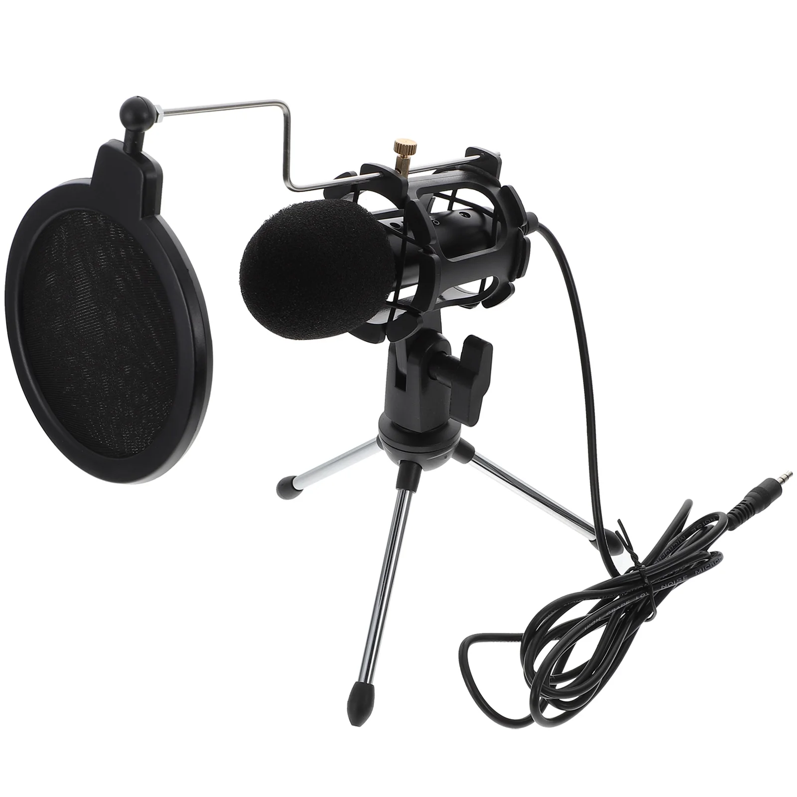 

Professional Computer Microphone 35mm Aluminum ABS Noise Reduction for Podcast Gaming Recording Live Streaming Set Condenser Mic