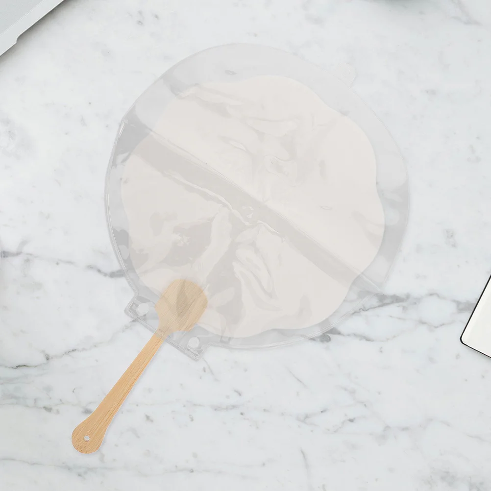 

2Pcs Clear PVC Hand Fan Protector Cover Universal Fit Foldable Fan Sleeve Easy Carry Travel Storage Pouch for Summer Parties