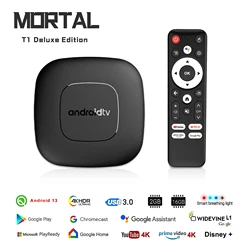 HOT 2024 Mortal T1 Smart Home Theater TV Box  Bluetooth Google Assistant Android13 AllwinnerH313 2.4G&5G Wifi 4K HDR10 Netflix