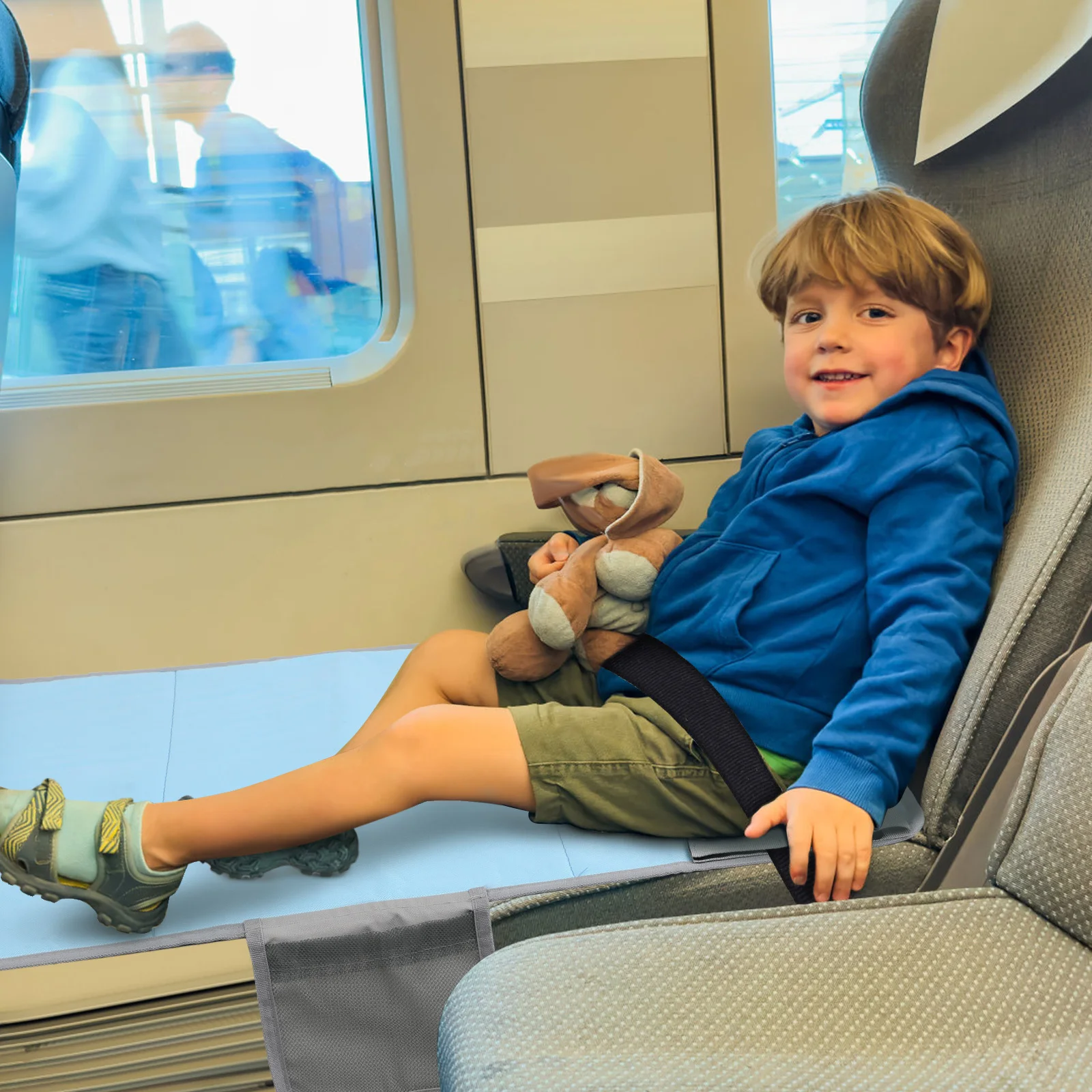 الأطفال مقعد موسع طائرة عالية الكثافة أكسفورد القماش قابل للتعديل سرير طفل مسند القدمين السفر الأساسية المحمولة خفيفة الوزن