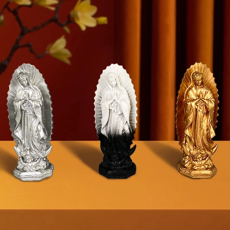 Statue of Our Lady of Guadalupe Statue of Our Lady ofGuadalupe Catholic Resin Crafts Christmas Decoration Home Table Decorations