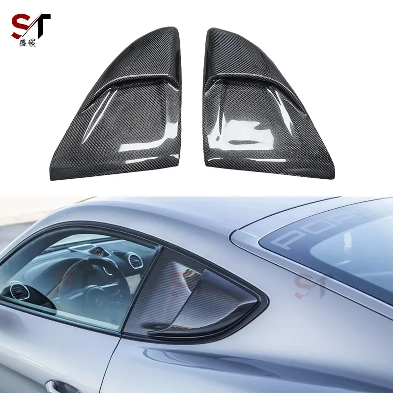 

Подходит для Porsche 718, трендовое заднее боковое окно из углеродного волокна GT4RS, треугольные жалюзи, паста, аксессуары для модификации