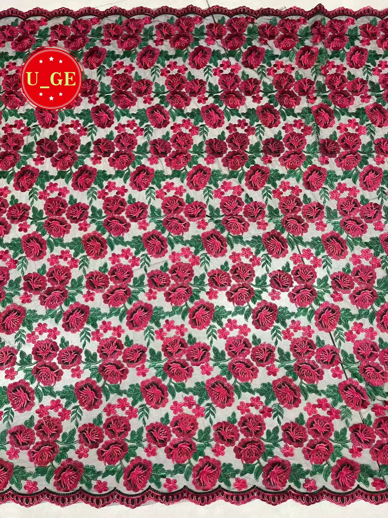 

5Yards Latest Ultra Best Quality Delicate Very Soft Laser Embroidered Tulle lace Fabric For Party Evening Dress U_GE2968