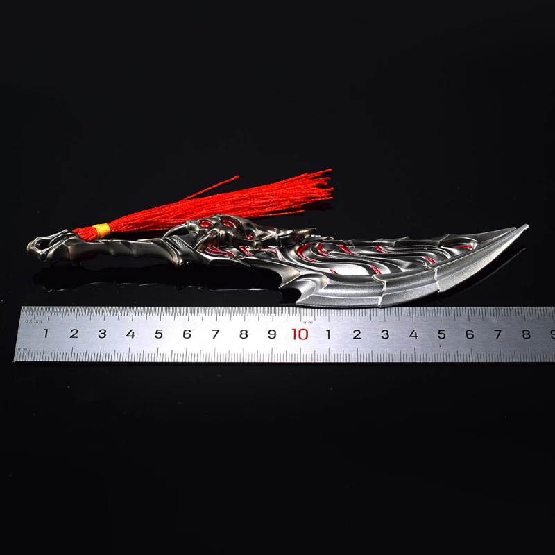 19 سنتيمتر/7.48in سكين الشجاعة سلاح Balisong لعبة الطرفية المخرب نموذج معدني سيف ساموراي الدعامة الحرفية هدية سطح المكتب لعبة مزخرفة