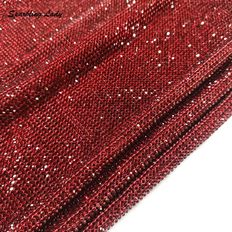 120 X 30 cm Luxury Crystal Fabric 2mm Aluminum Rihnestone Mesh Fabric for Bags Necklace Earrings DIY Project
