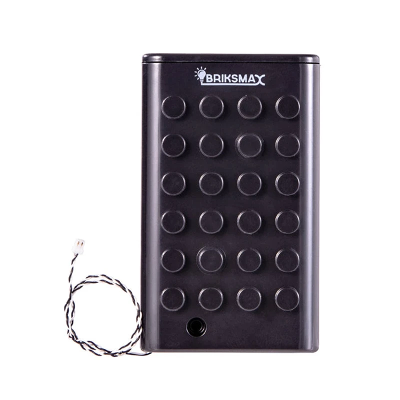 BriksMax Led Light Accessories for DIY Fans AAA Battery Box Power Source 0.8 mm 2 pin Plug Compatible With Blocks Model