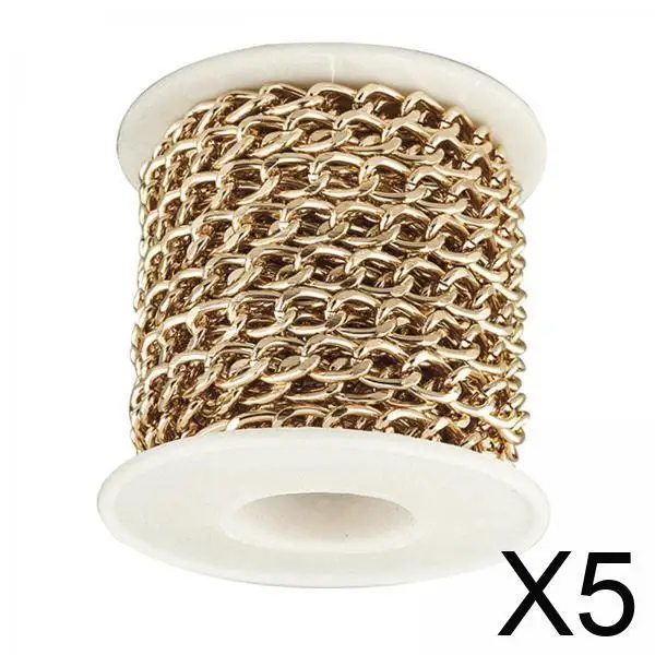 

Twisted Cross Aluminum Chain Link for Jewelry Making DIY Necklace Bracelet Craft Bulk Spool Curb Chain Roll for Men Women