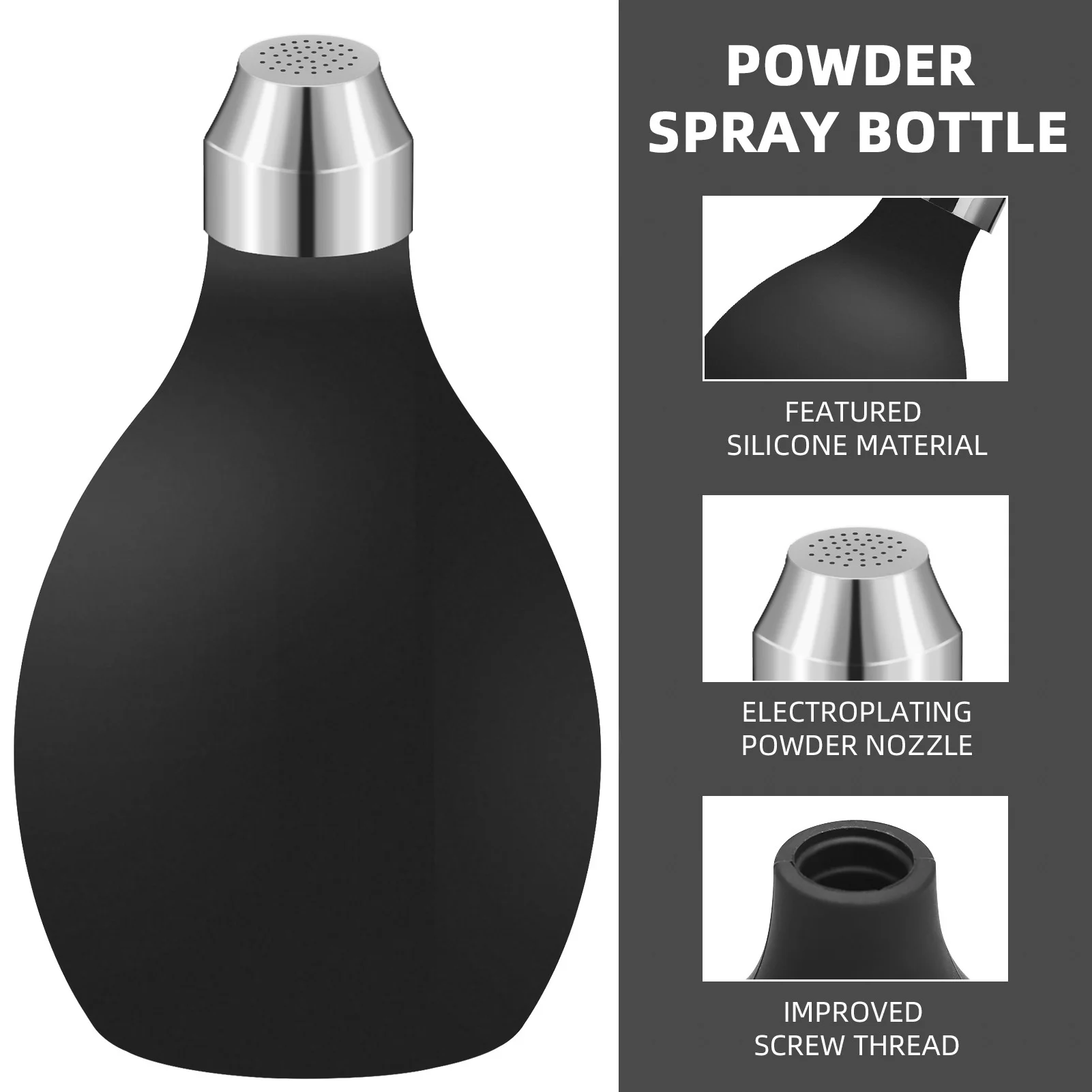 Professional Hair Powder Spray Bottle - Soft Silicone Powder Dispenser for Hair Trimming, Body Powder, and Baby Powder - Ideal