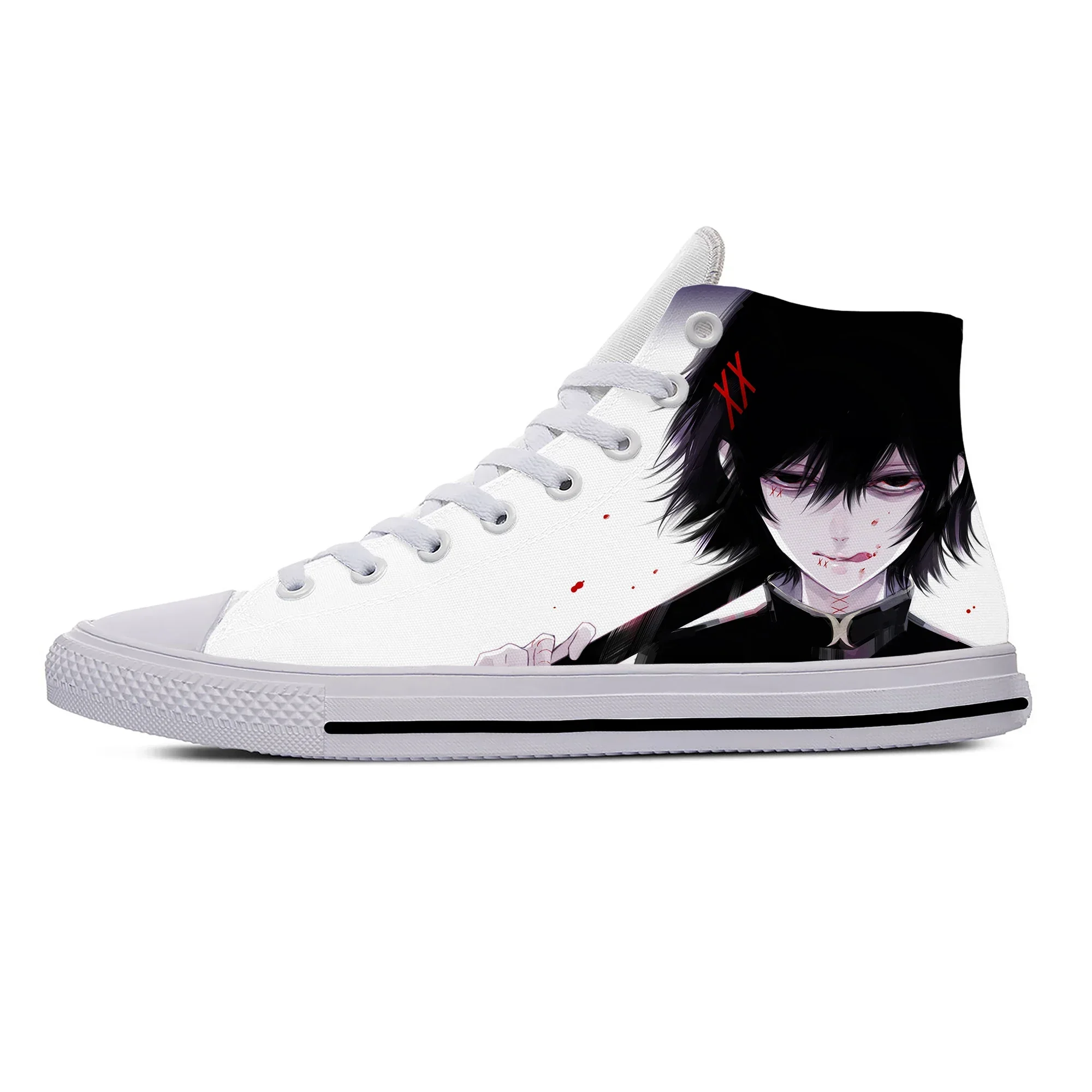 Heißer Sommer Coole Anime Manga Tokyo Ghoul Suzuya Juuzou Klassische Schuhe Leichte Männer Frauen Turnschuhe Casual High Top Board Schuhe