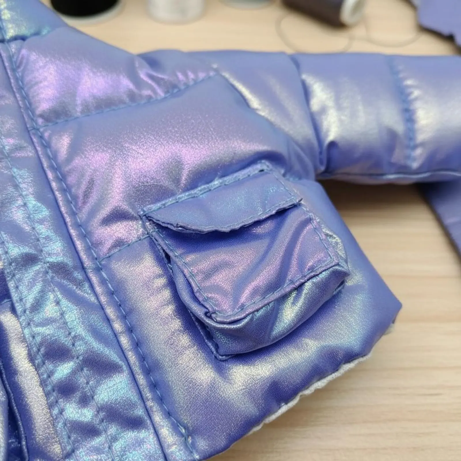 

Shiny Rose Doll Jacket Soft Material Doll Puffer Jacket Miniature Winter Coat Multiple Styles for Hobbyists