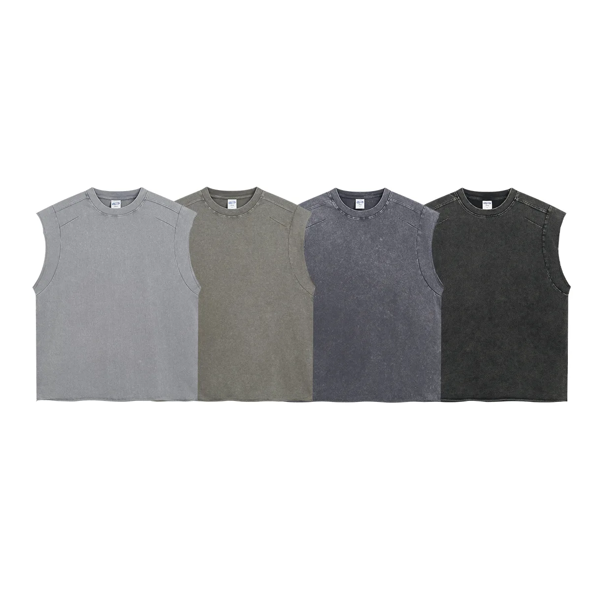 سترة رياضية فضفاضة للشارع لربيع وصيف 2025 للرجال صناعة ثقيلة الربط العلامة التجارية العصرية الباتيك سترة رجالية بدون أكمام #5