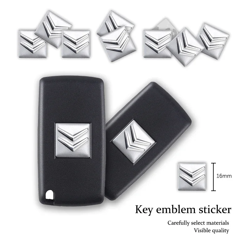 Car Metal Emblem Stickers Auto Remote Key Logo For Citroen Celysee C6 C3 C5 C1 C2 C4 Aircross Picasso Cactus Berlingo Saxo Grand - view 3