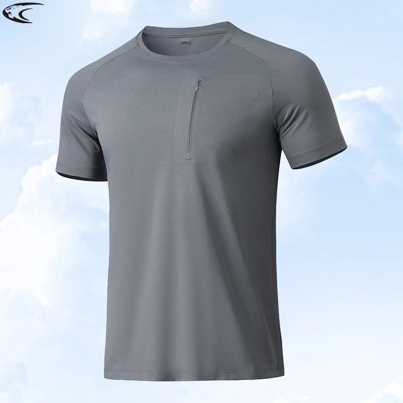 

LNGXO Short Sleeved T-Shirt For Men Outdoor Quick Dry Functional Cool T-Shirt Hiking Camping Climbing Trekking Short Sleeve Tee