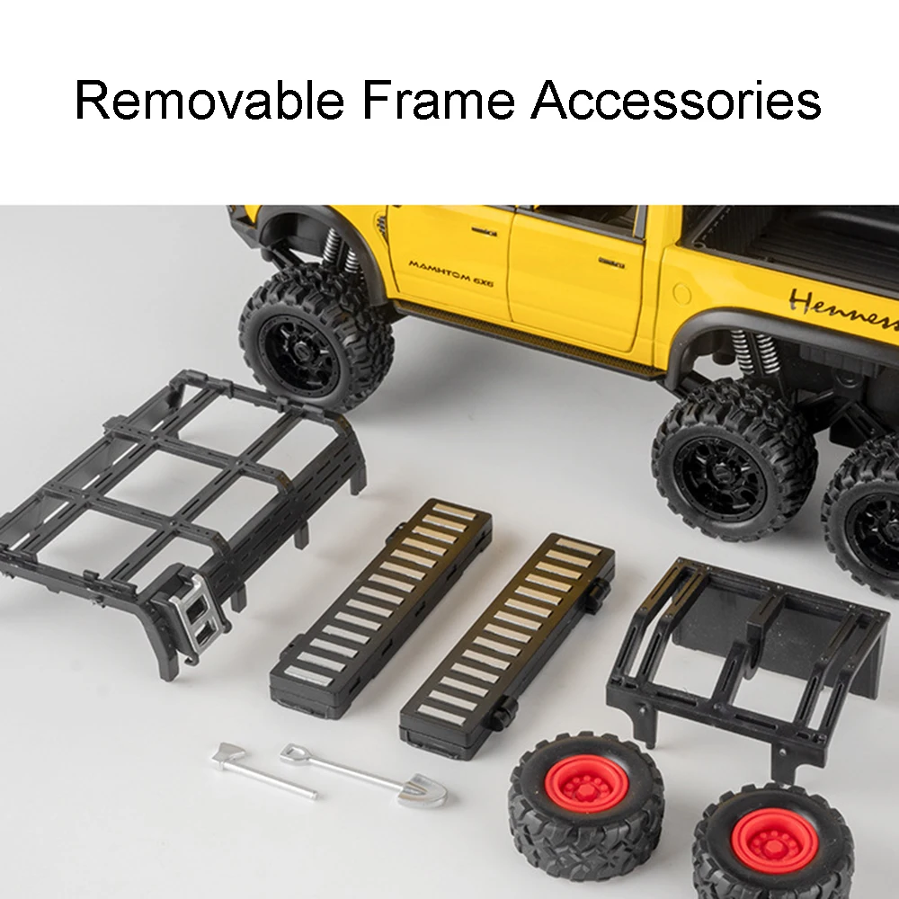 1:24 オフロード車 マモス F150 おもちゃモデル 合金ダイキャスト サウンドライト ドア開閉 プルバック ショックアブソーバー キッズ エデュテイメント