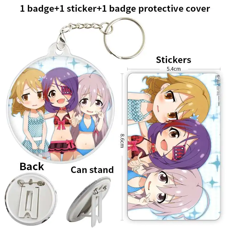 Hoshi Shouko аниме персонажи игры мягкие кнопки значки брошь якорь периферийные булавки Сделай Сам металлические детские подарки Милая одежда для влюбленных