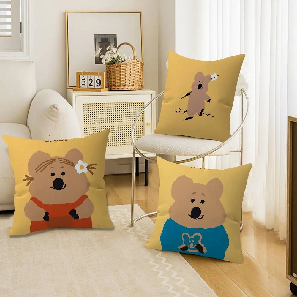 Q-Quokka Pillowcases Home Bedding Decorative Pillow Cover Wedding Super Soft Pillow Case