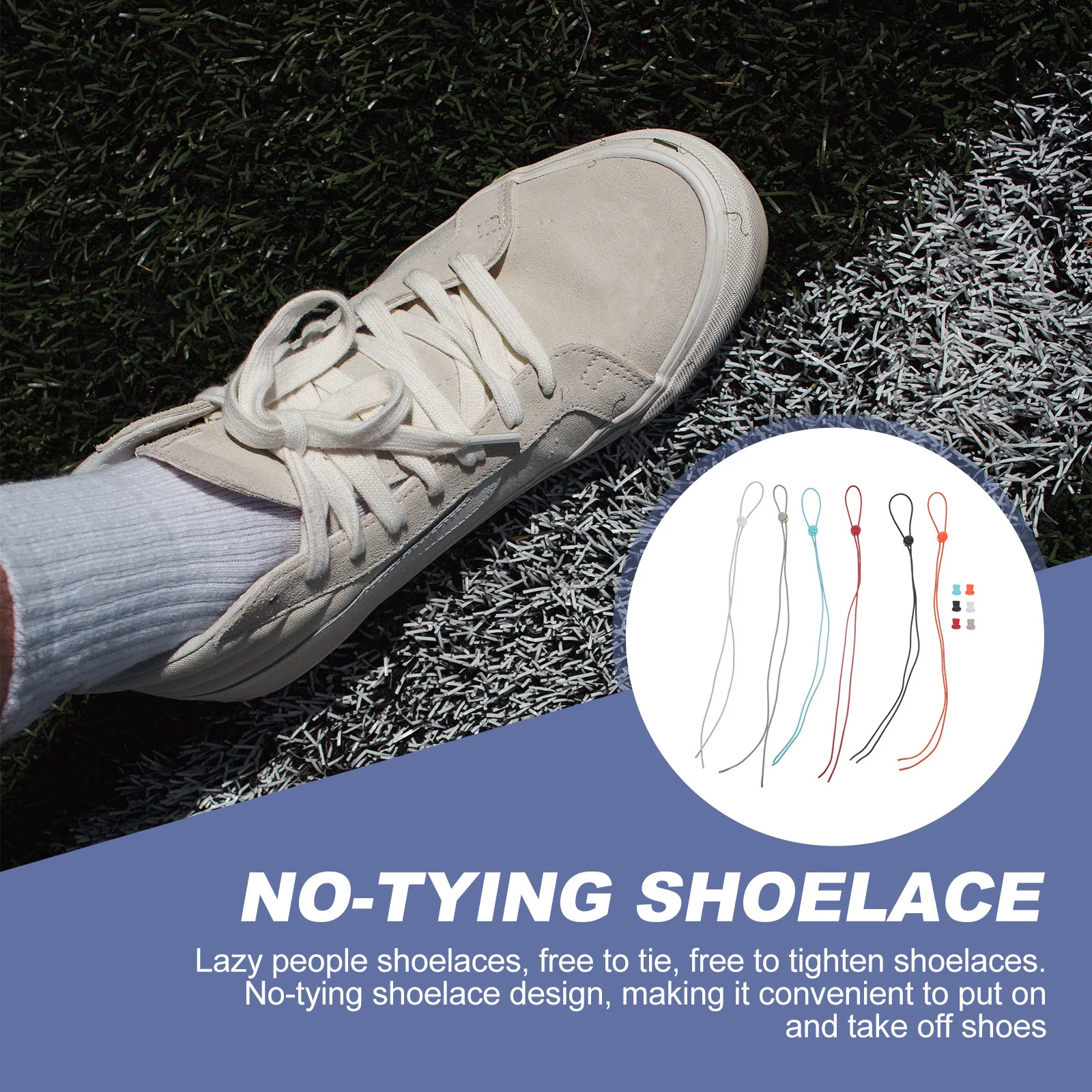 6 أزواج مصفاة أربطة أحذية مرنة للجنسين مريحة للركض حذاء قماش كبار السن التوحد الاطفال أربطة الحذاء المرنة