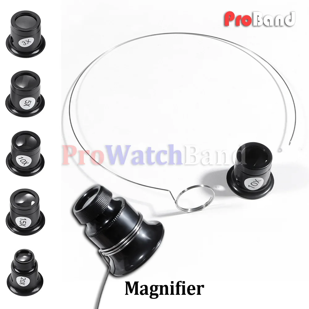 

Clip-on Eye Loupe Loop Magnifiers 3X 5X 10X 15X 20X Eyepiece Shield Watch Repair Tool Kit Magnifiying Glass Watchmaker Accessory