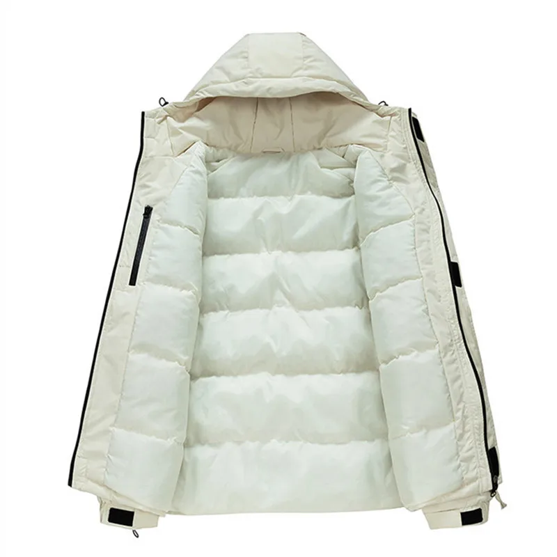 Winter Men's Warm Parkas Jacket Coat Solid Hooded Casual Waterproof Outwear Male Loose Thick Hooded Parkas Couple Clothing Coats