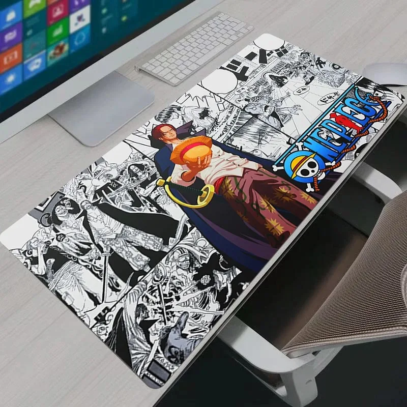 One Piece Shanks Gaming-Mauspad, Gamer, Heimcomputer, HD-Mauspad, XXL-Tastatur-Pad, Teppich, rutschfeste Büro-Mauspads