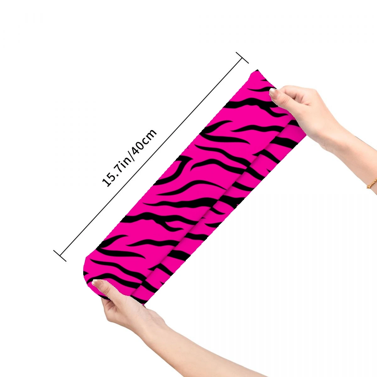 Pink Zebra Animal Skin Mens Womens Funny Crew Socks Cool 3D Printed Design Socks Fashion Comfortable Basketball Socks