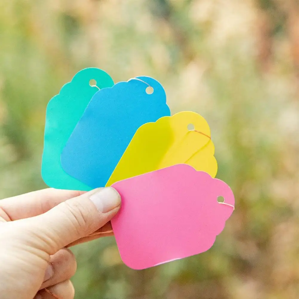 

100Pcs/Bag Plant Tags Waterproof Gardening Tags Weather Resistant Garden Markers Plastic Colorful Hanging Plant Tags for Garden
