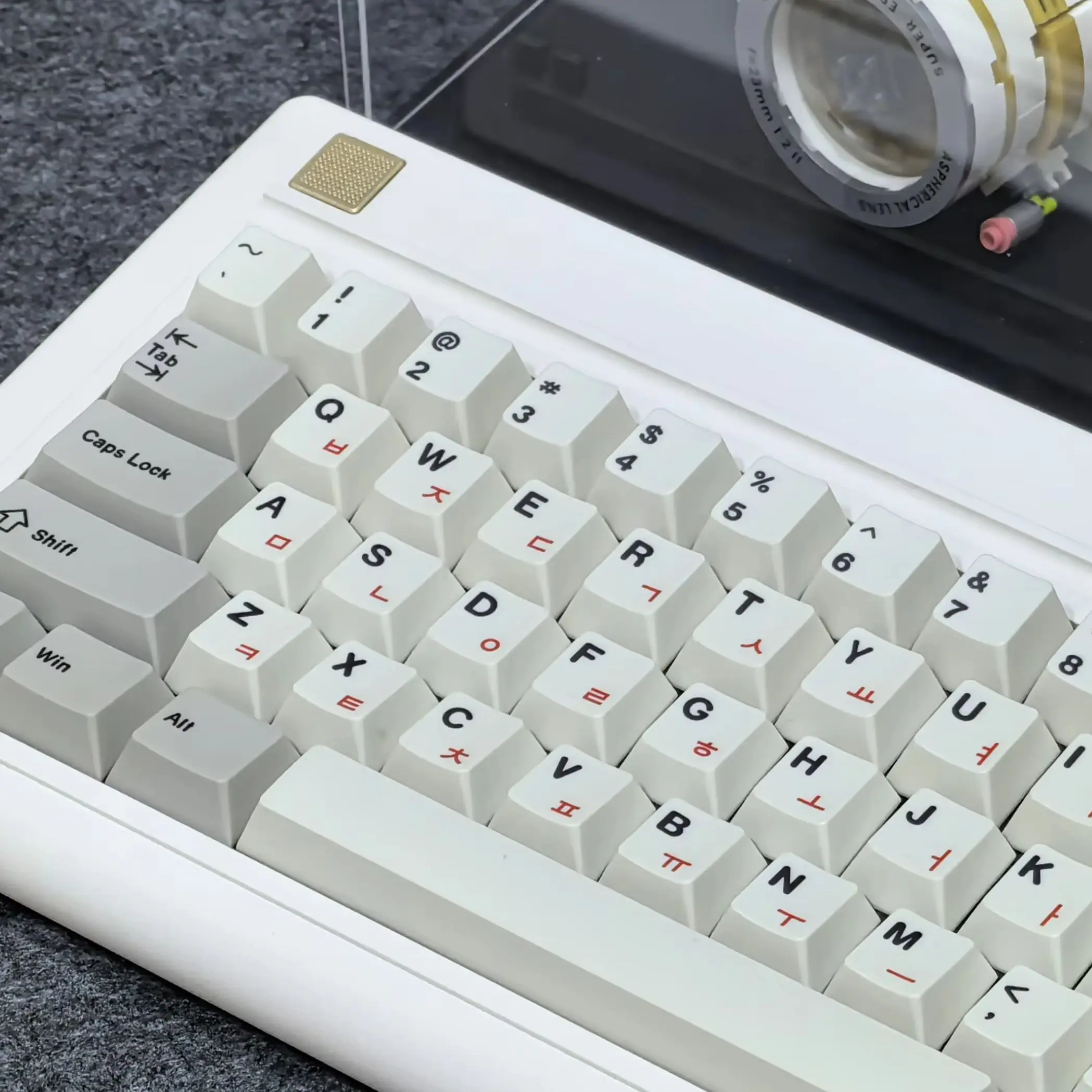 Retro Korean Keycap Russian Japanese Red White Gray Pbt Cherry Sublimated For MX Switch Diy Hungul Keycaps 키 캡