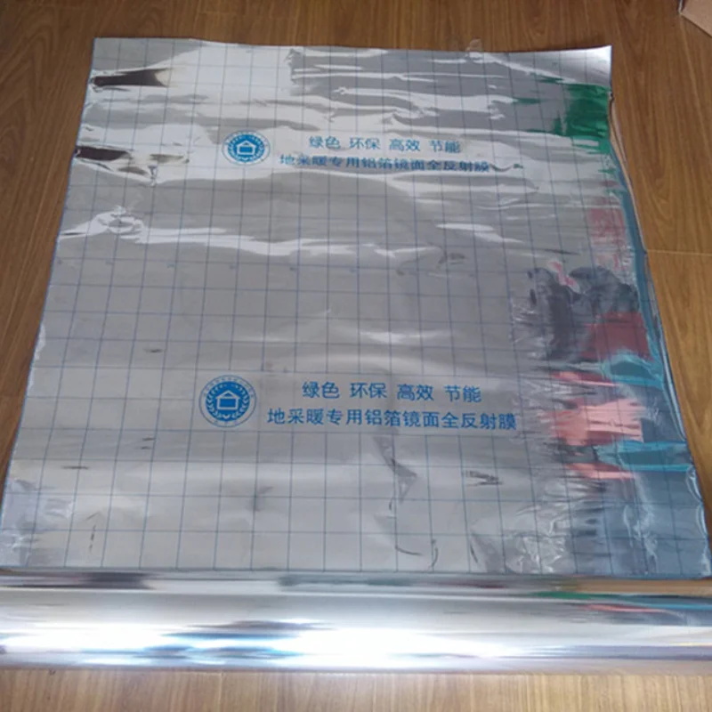 2 Square meters Energy Saving Aluminum Foil Insulation Mirror Reflection Film for Electric Underfloor Heating System