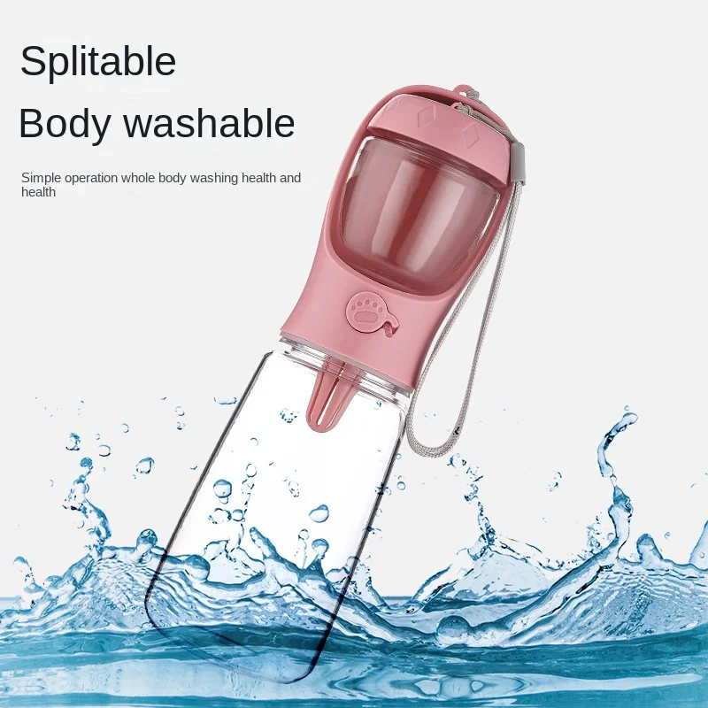 Garrafa De Água Pet Com Material De Grau Alimentício, Cão, Gato, Viagem, Copo De Água, Dispenser De Alimentos, Puppy