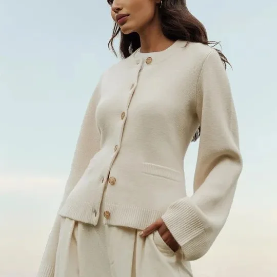 Autumn Loose Soft Cardigan Women Casual Chic Sweater Female Long Sleeve Tops Winter New Solid Warm Lightweight Cardigan