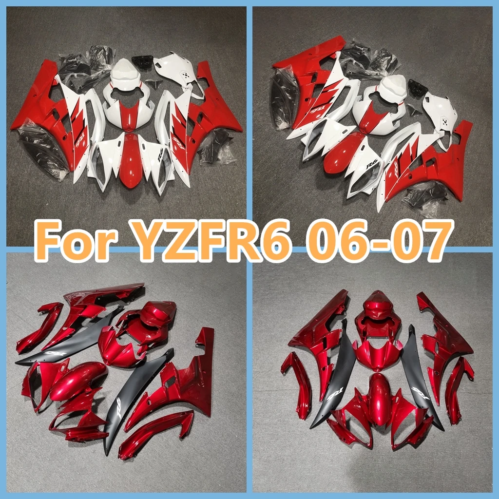 

Motorcycle Fairing Kit Suitable for Yamaha R6 06-07 YZF600 2006 2007 Painted Sportbike Body Repair Shell Rebuild Bodykits