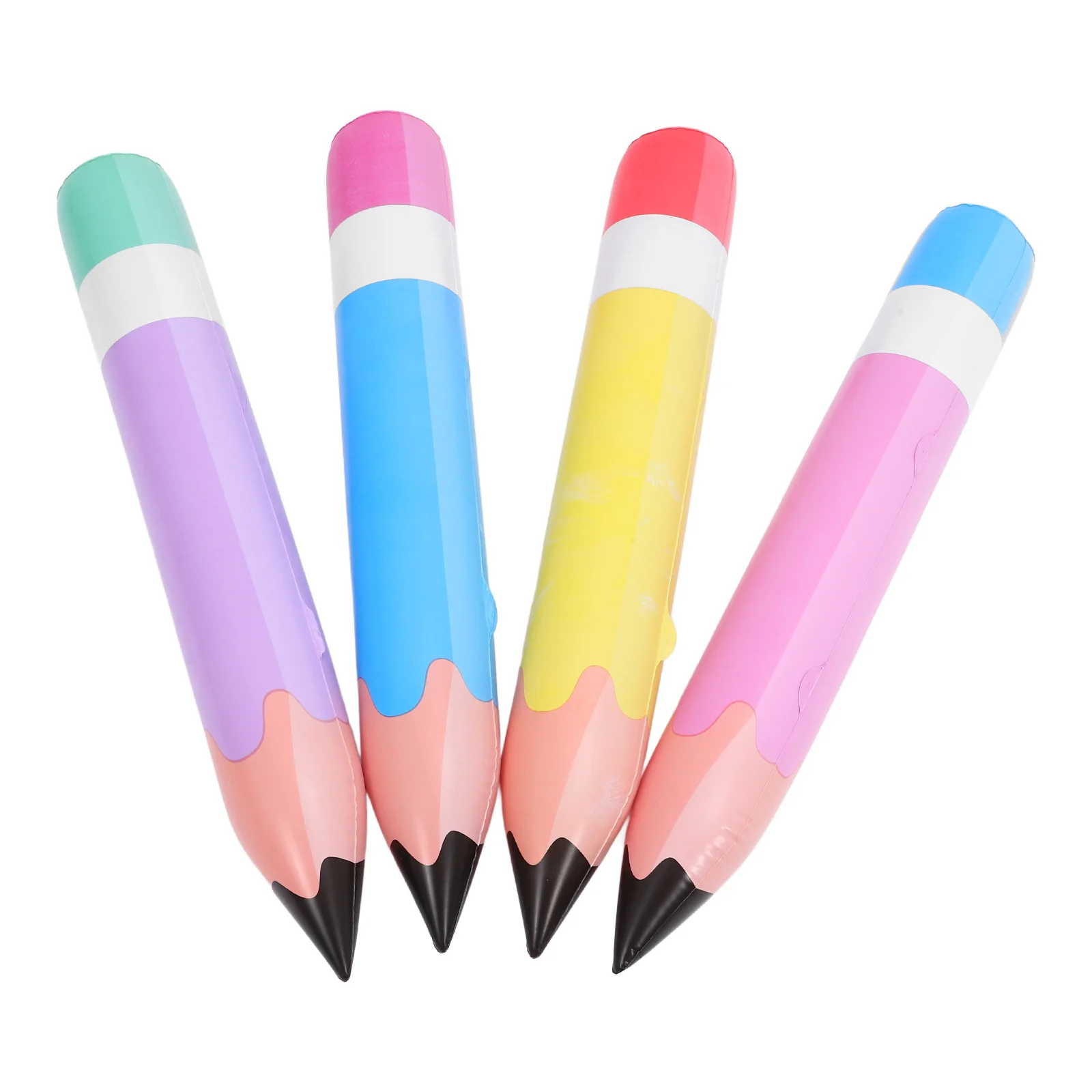 4 Pcs Inflatable Pencil Crayons Party Favor Decor Pvc Giant Preschool for Tall Decoration