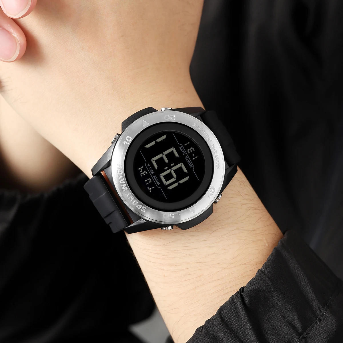 Zegarek cyfrowy SKMEI Military Alarm Chrono z odliczaniem, sportowy zegarek na rękę dla mężczyzn i kobiet, wodoodporny, z datownikiem, elektroniczny.