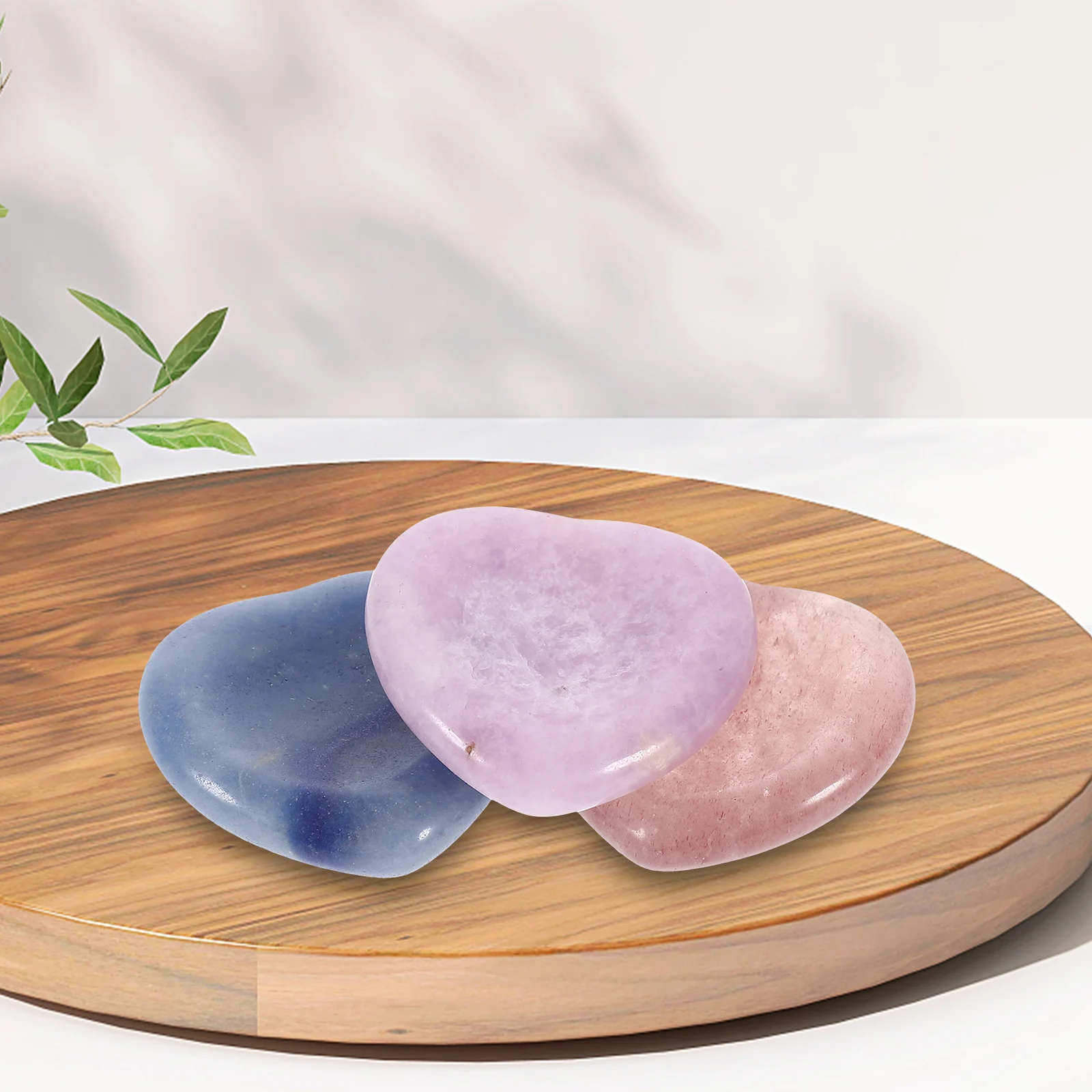 

3 Pcs Massage Stone Stones for Pressure Relaxing Finger Natural Crystal Worry