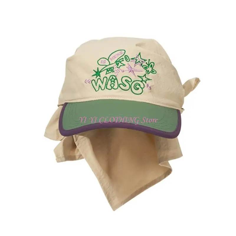 

N5KF Embroidered Baseball Hat Head Scarf Hat for Daily Life Workout Sports Hat Breathable Hat for Outdoor Sports