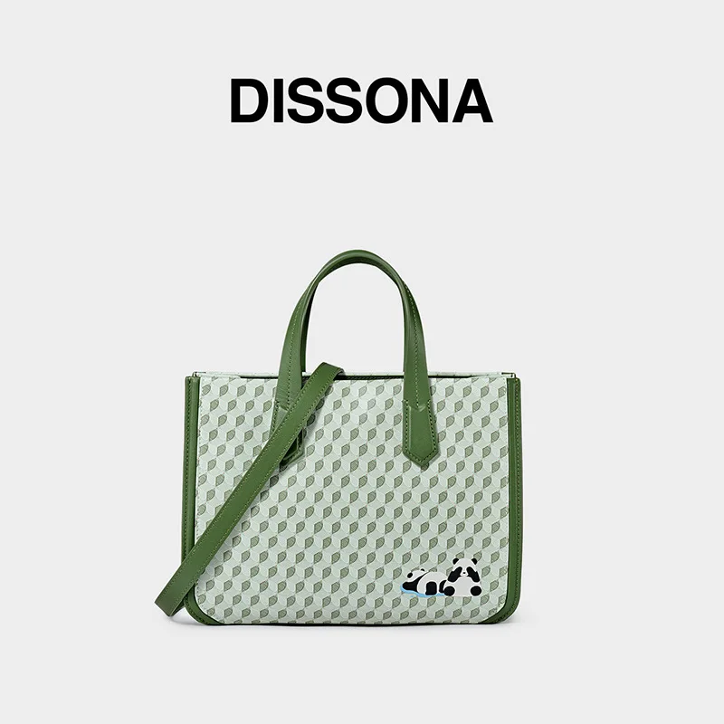 DISSONA 2025 Lucky Pouch Handbag Shoulder Bag, Crossbody Bag Panda Vintage Print Tote Bag